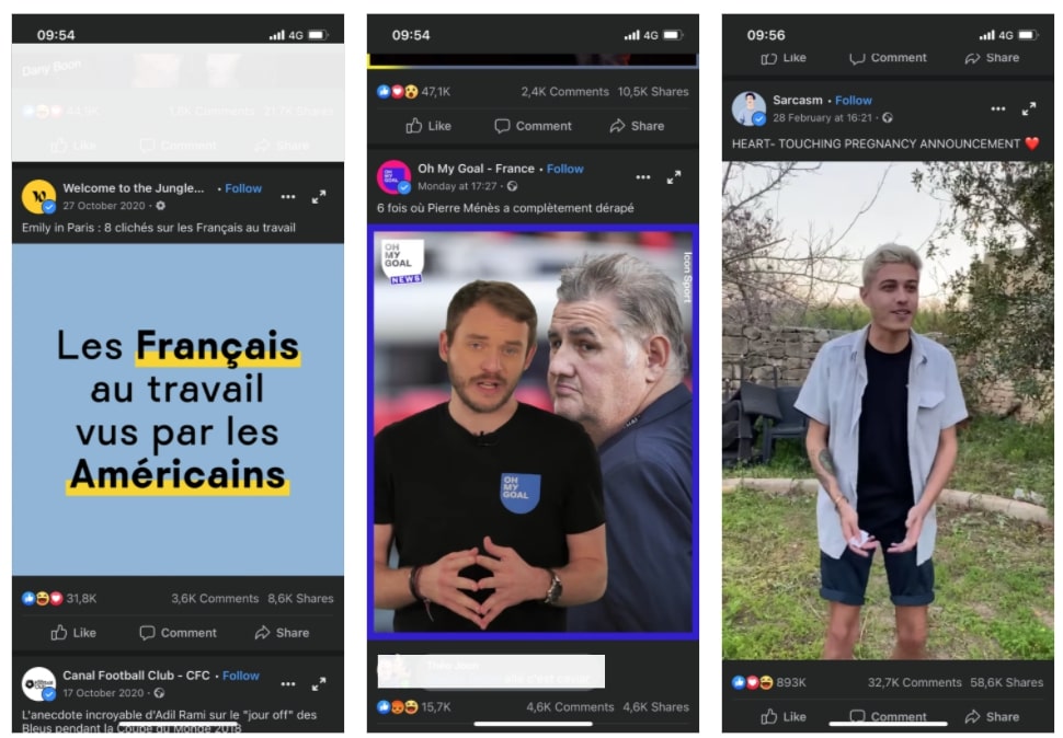 format vidéo facebook post