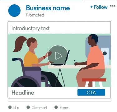 vidéo sponsorisée LinkedIn